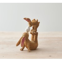 KISSING BUNNIES WITH HEART, 10CM      