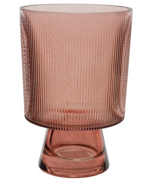 Stripe Pattern Glass Vase