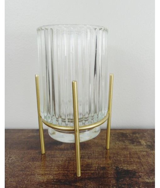 Lantern Candle Holder on Gold Stand