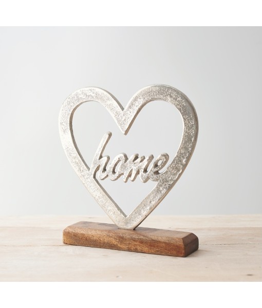 Metal Scripted Home Heart, 21cm