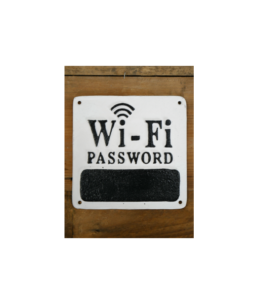 Vintage Retro Metal WiFi Password Sign