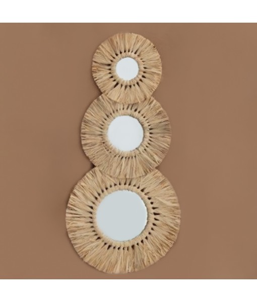 Woven Dried Grass Mirror Set Of 3