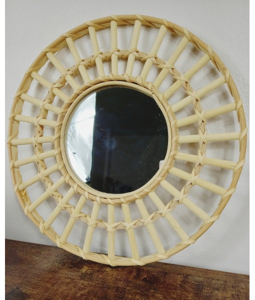 Woven Rattan Mirror